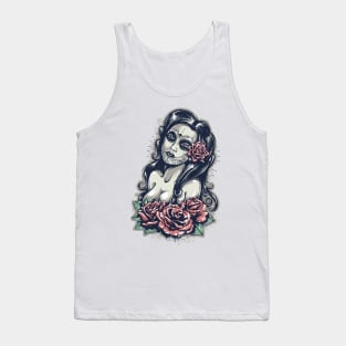 Day Of The Dead Girl Calavera Tank Top